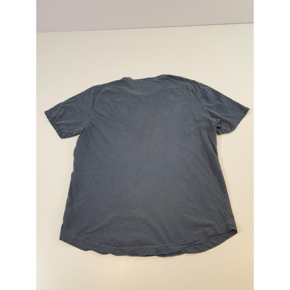 Buck Mason Shirt Men's Large Blue Gray Crewneck T-Shirt Tee 100% Cotton FLAWS - Picture 1 of 11